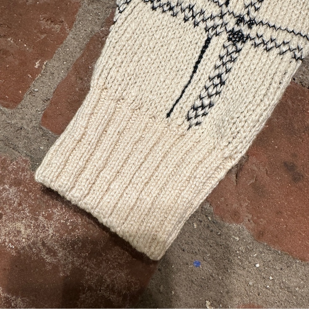 Vintage 1990s Crossings Knit Cream & Black Grid Pattern Cardigan Sweater USA - Picture 10 of 14